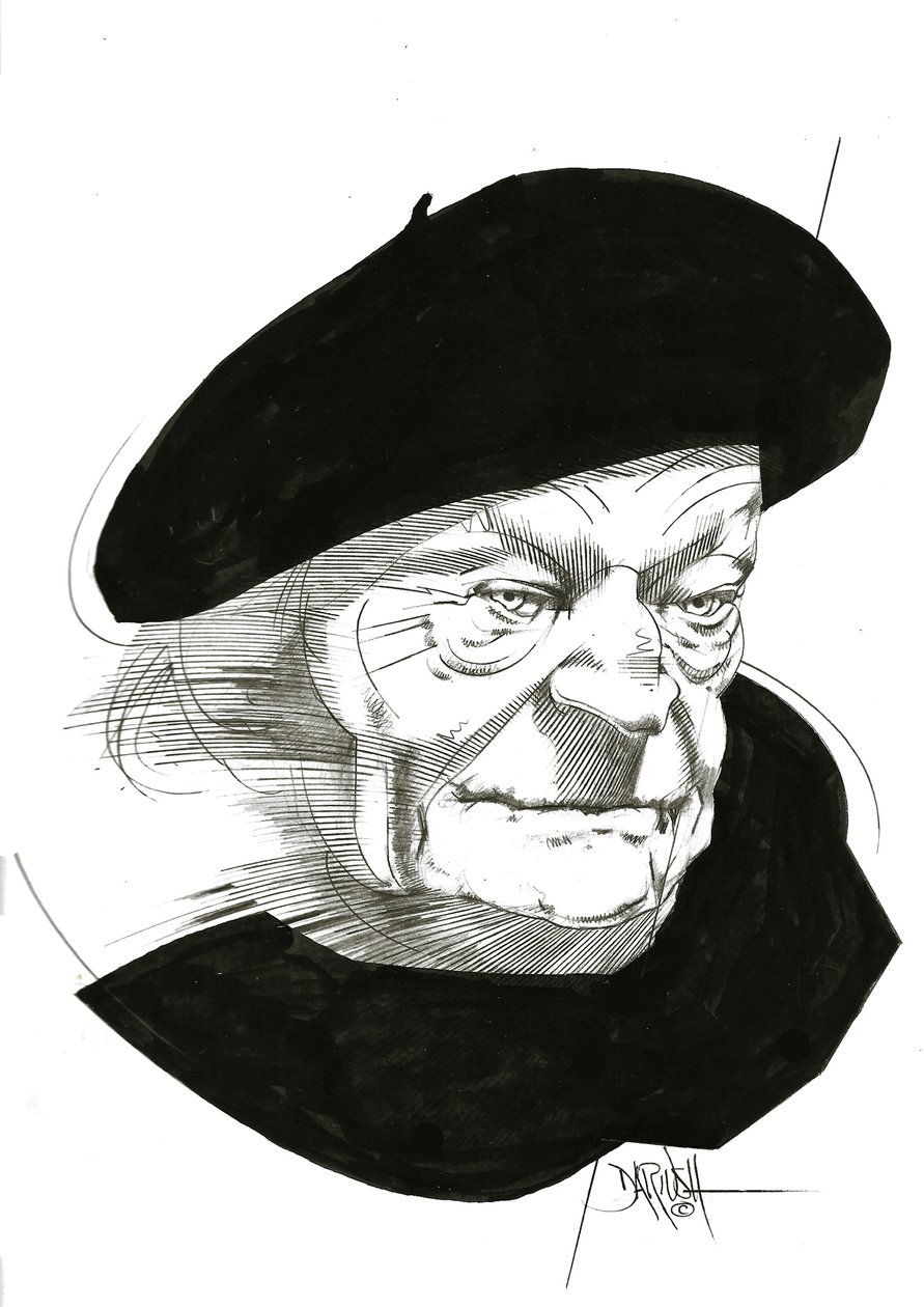 Giuseppe Ungaretti, 2024 (digitalt forbedret blyantstegning) af Dariush Radpour