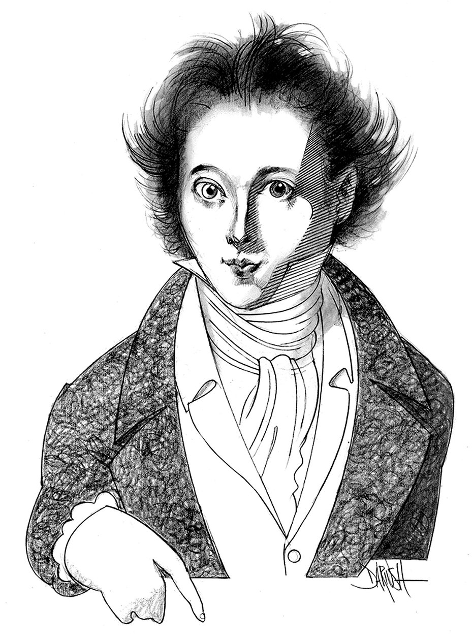 Vincenzo Bellini, 2011 (blyantstegning) af Dariush Radpour
