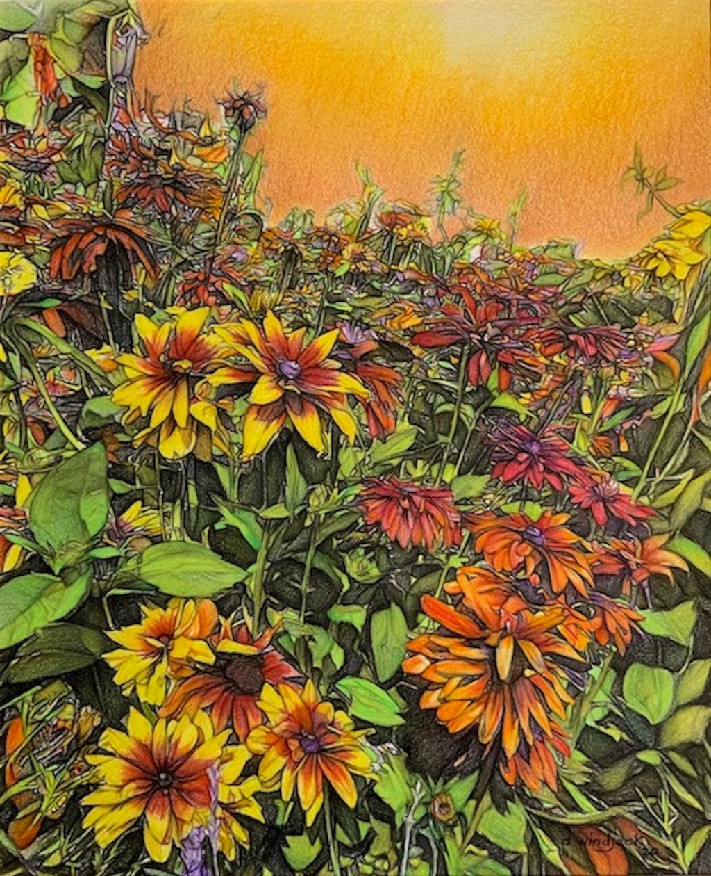 Abundance, 2019 (blyant på papir) af Darrell Windjack