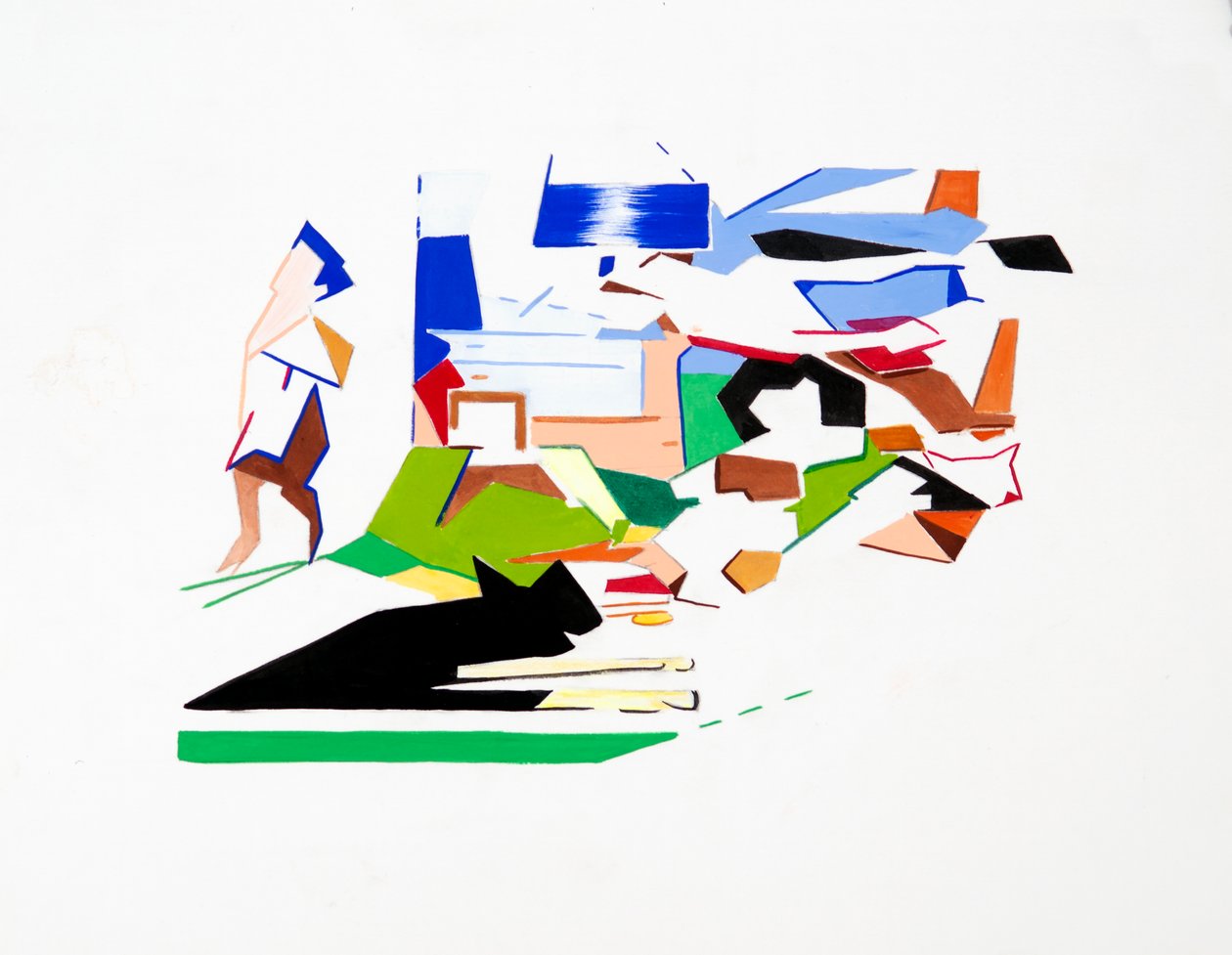 Kennedys (Landscape), 2019 (gouche på papir) af Darren Coffield