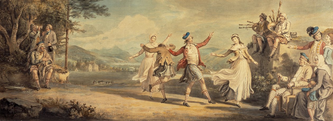 En Highland Dance af David Allan