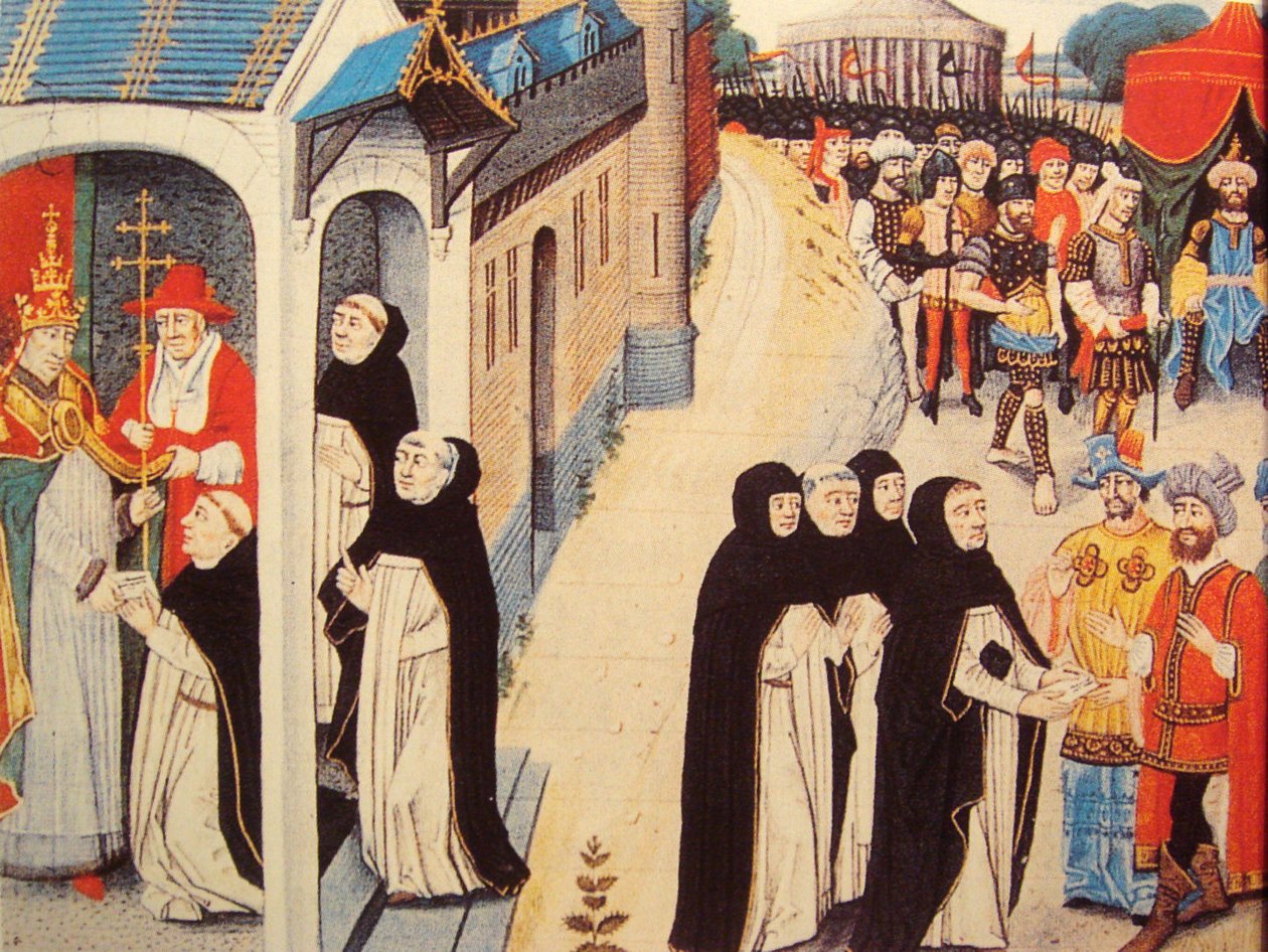 Ascelin fra Lombardiet modtog et brev fra Innocent IV og overgav det til den mongolske general Baiju. af David Aubert