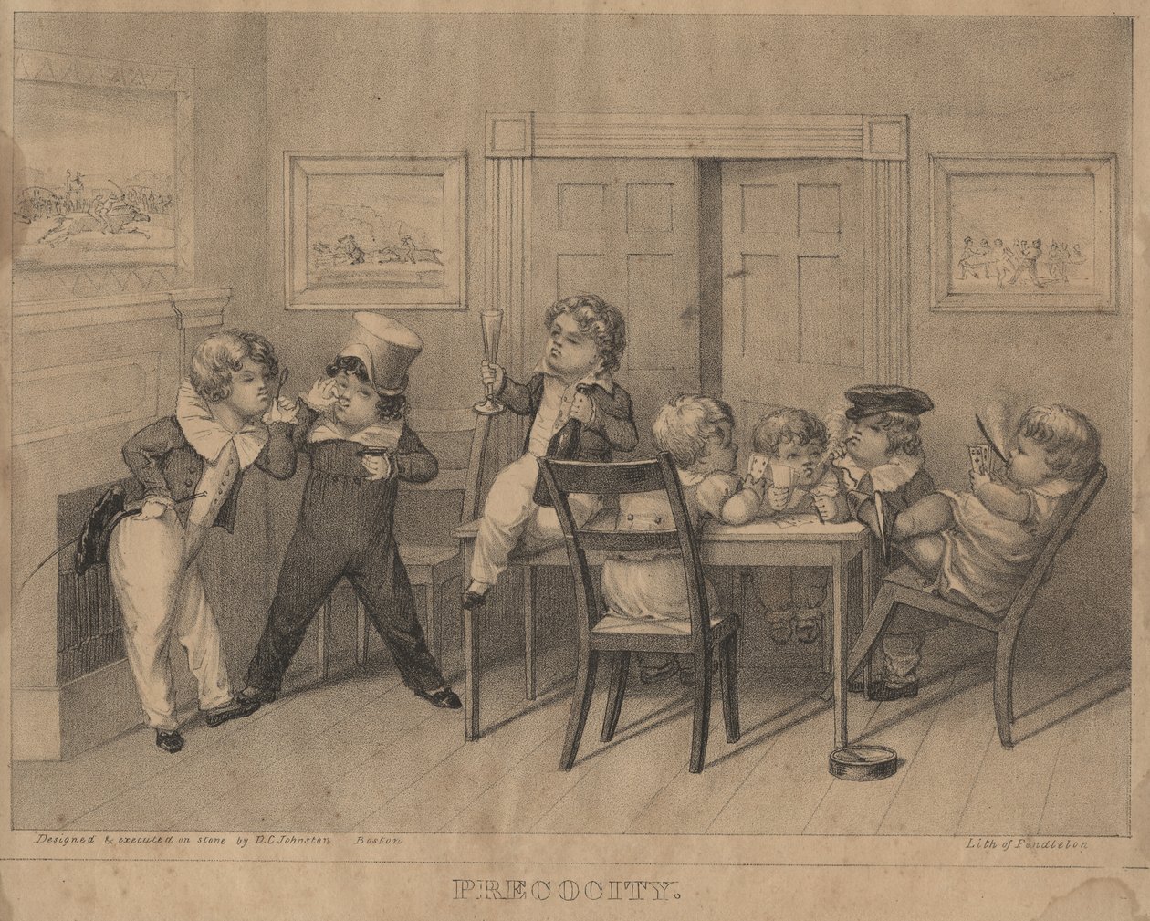 Forhastet, 1827 af David Claypoole Johnston