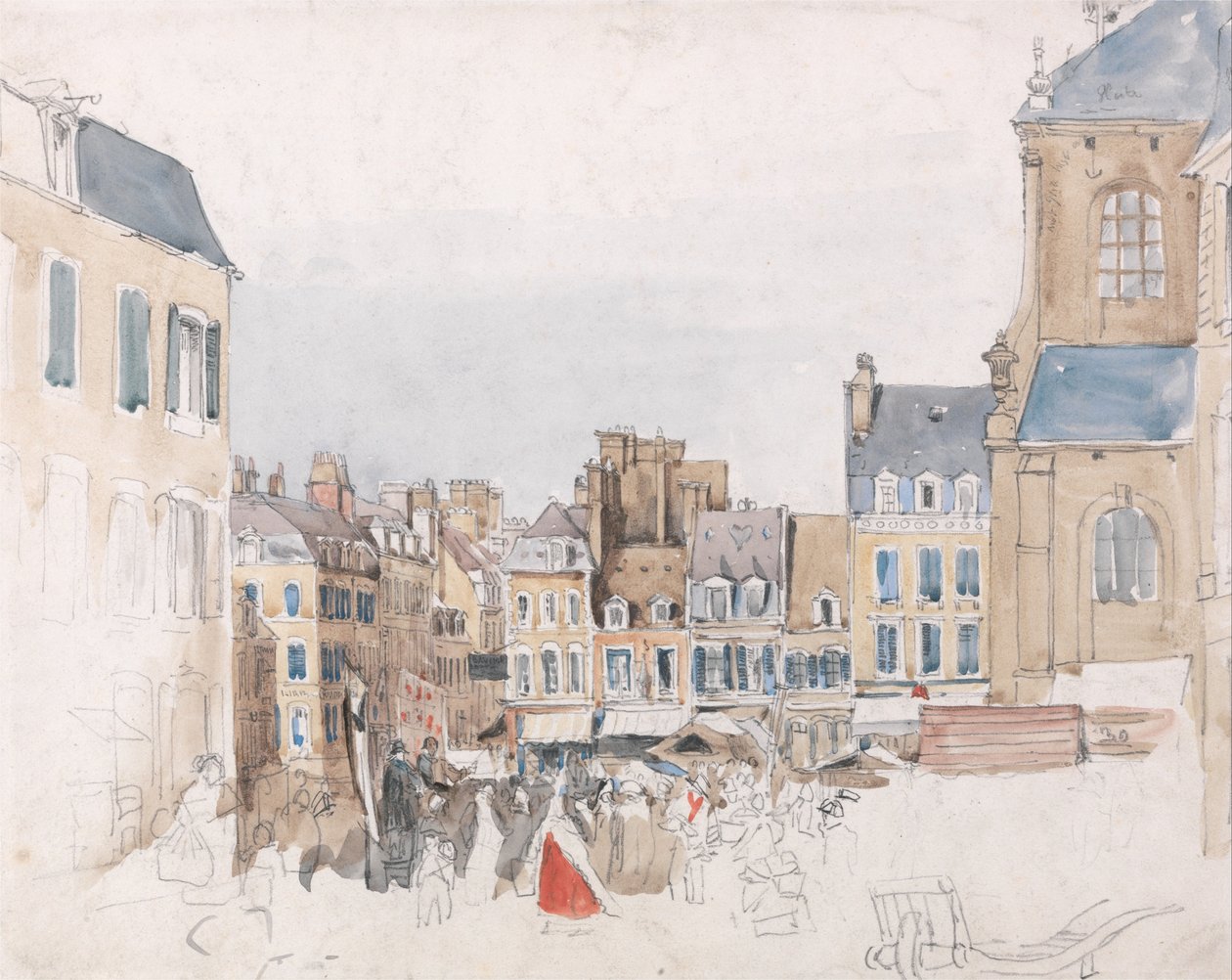 En fransk markedsplads af David Cox