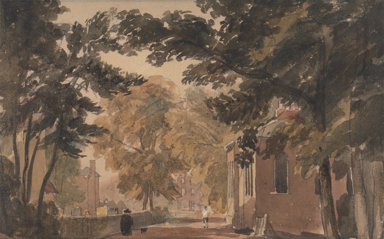 En gade i Harborne af David Cox