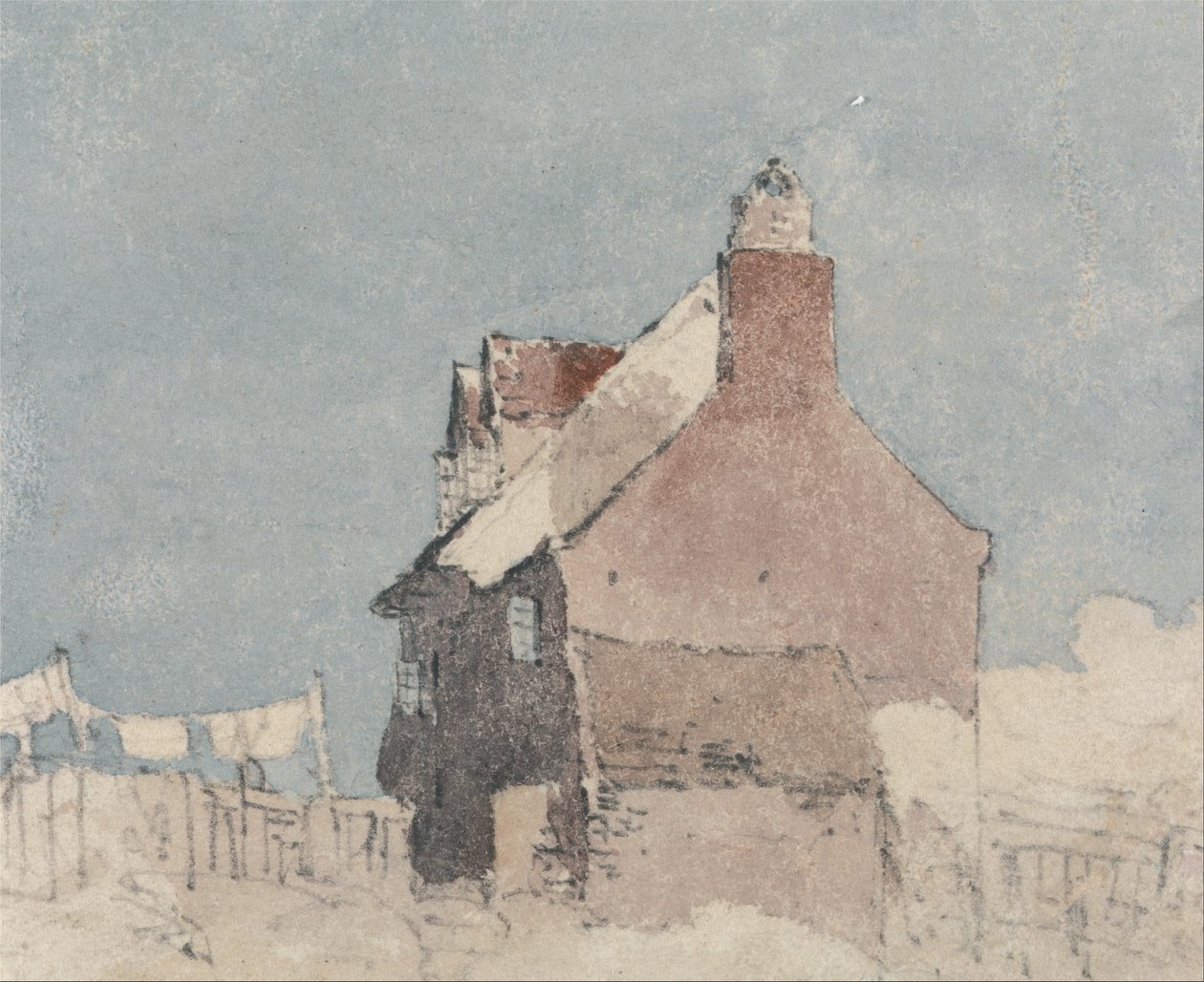 Sommerhus ved Northfleet, Kent af David Cox