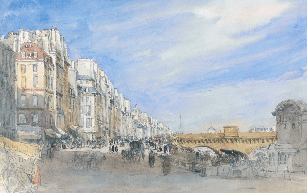 Pont Neuf fra Quai de lEcole, Paris af David Cox