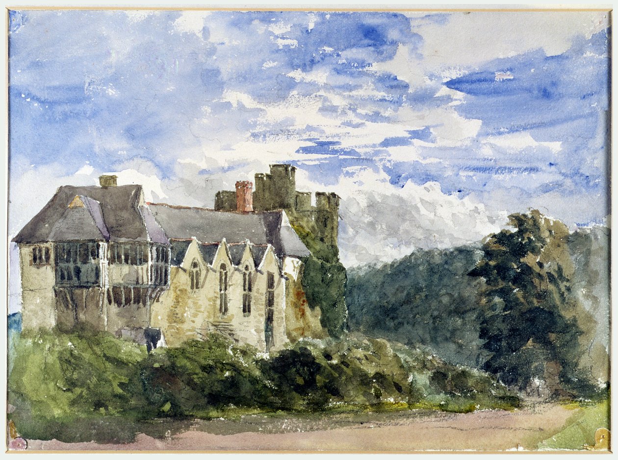 Stokesay Castle og Abbey af David Cox