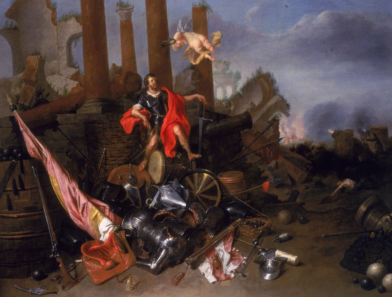 En allegori om krig med Vincenzo Gonzaga I (d.1612) af David III Ryckaert