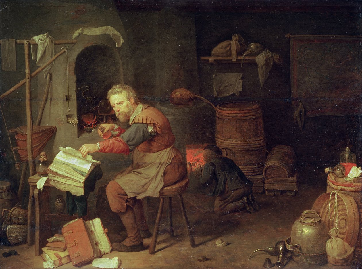 Alkymistens værksted af David III Ryckaert