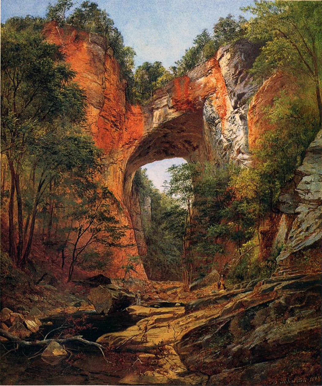 A Natural Bridge, Virginia, 1860 af David Johnson