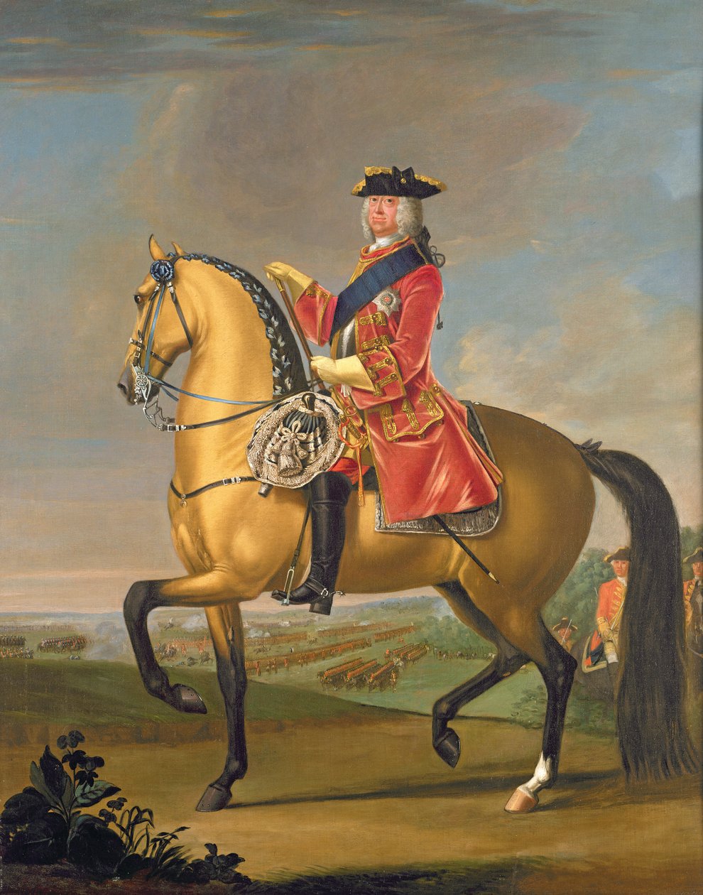 George II i slaget ved Dettingen af David Morier