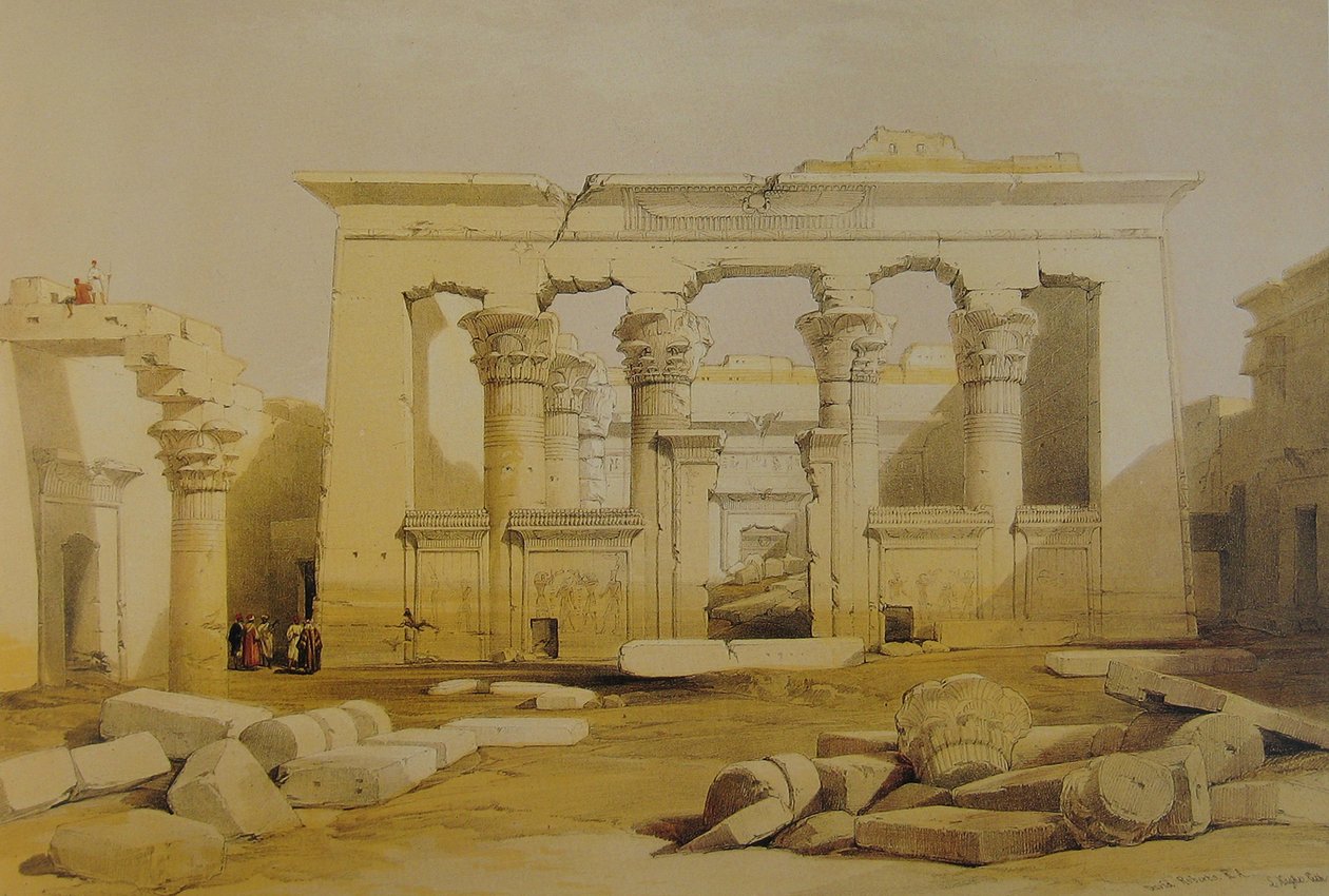 Portikus i Kalabshe-templet, Nubien af David Roberts
