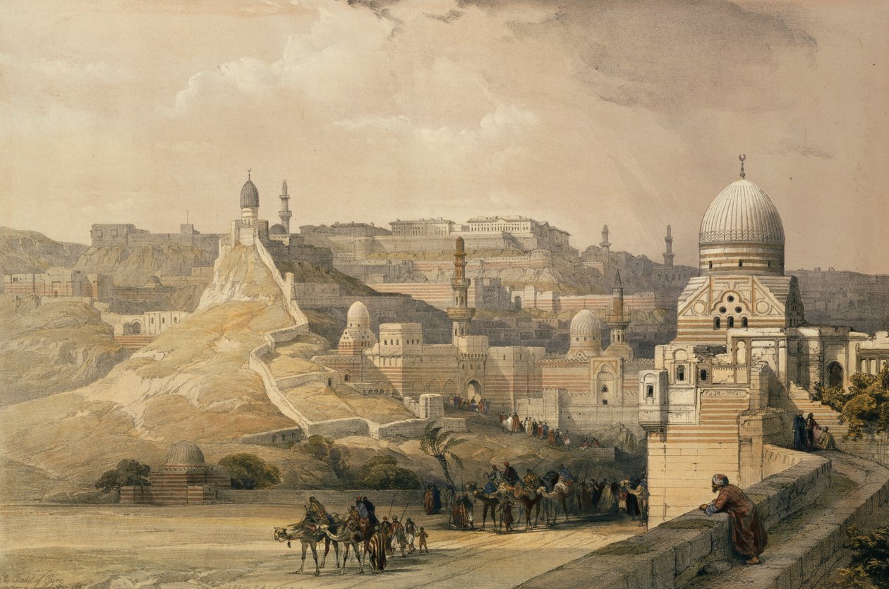 Kairos citadell, Mehmet Alis residens, fra Egypten og Nubia, bind 3, 1838 af David Roberts