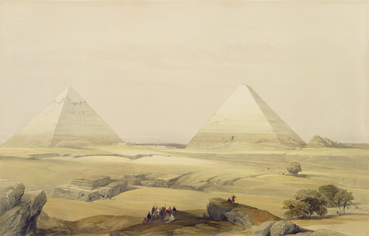 Pyramiderne i Giza, fra Egypten og Nubien, Vol.1 af David Roberts