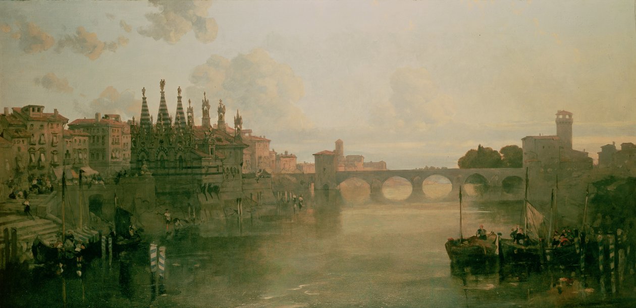 Udsigt over Pisa, ca. 1859 af David Roberts