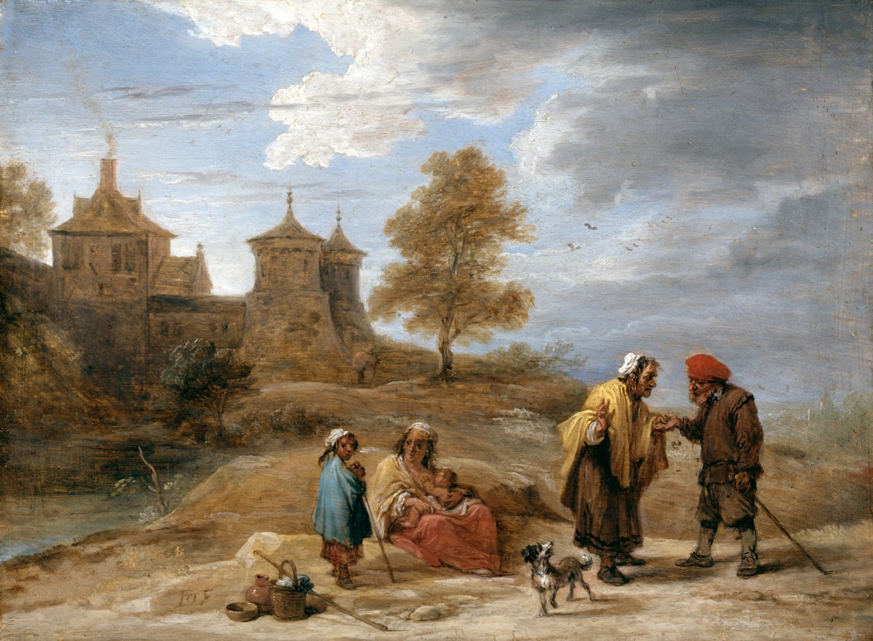 Sigøjnere i et landskab af David Teniers the Younger