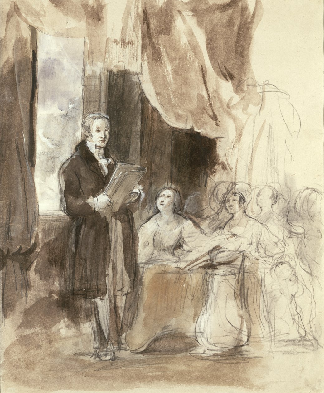 Sir Robert Peel læser op for dronning Victoria af David Wilkie