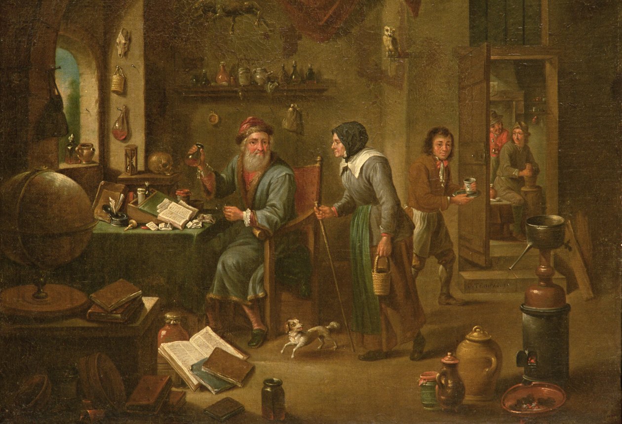 Alkymistens undersøgelse (for detaljer se 164373) af David Teniers the Elder