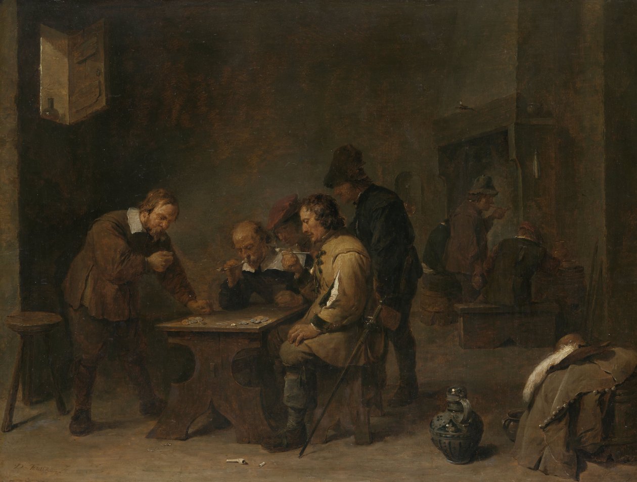Spillerne, ca.1640 af David Teniers the Younger