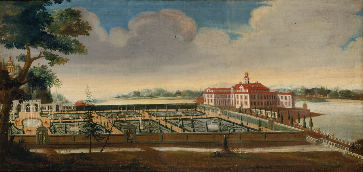 Udsigt over Ulriksdal Slot fra syd, 1732 af David von Coln