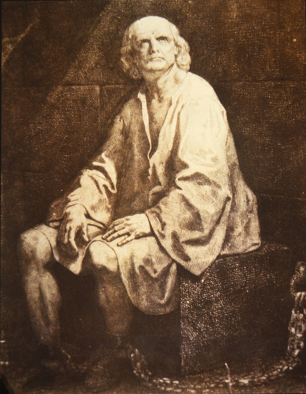 Christopher Columbus i lænker (litho) af John Ward Dunsmore