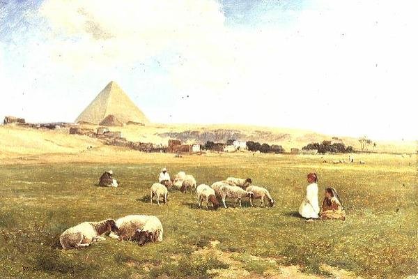 En arabisk flok nær Mena af David Bates