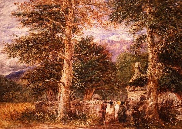Bettws-y-Coed Church, North Wales af David Cox