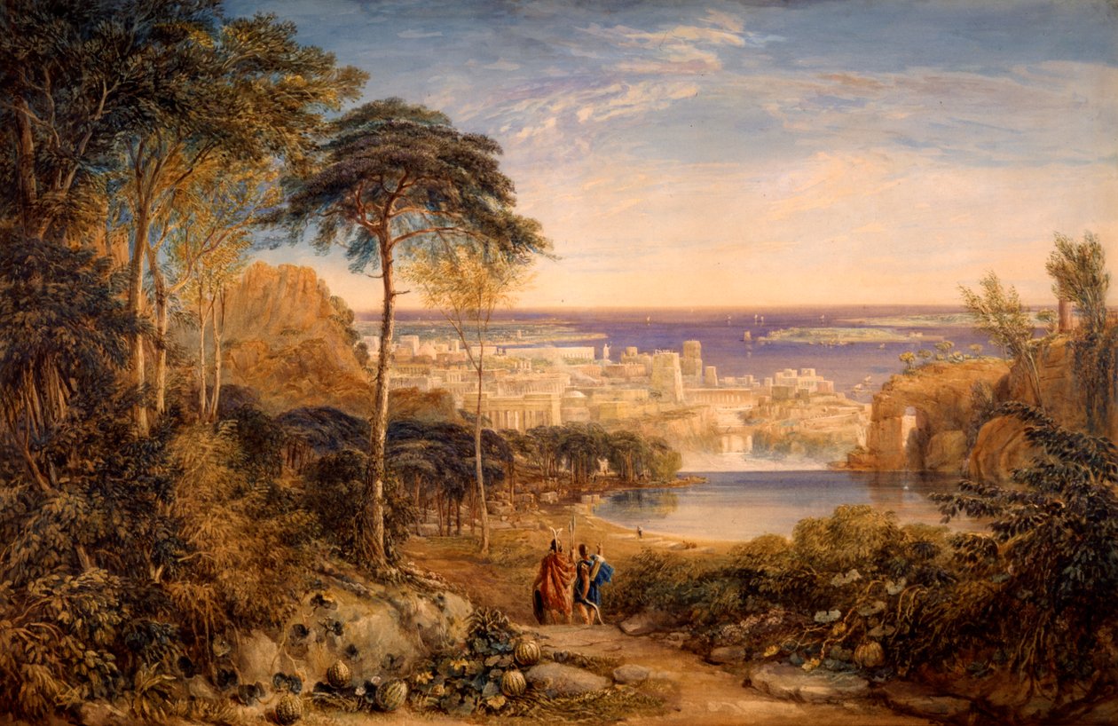 Kartago: Æneas og Achates, 1825 af David Cox
