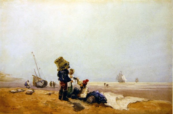 Fiskere ved kysten af David Cox