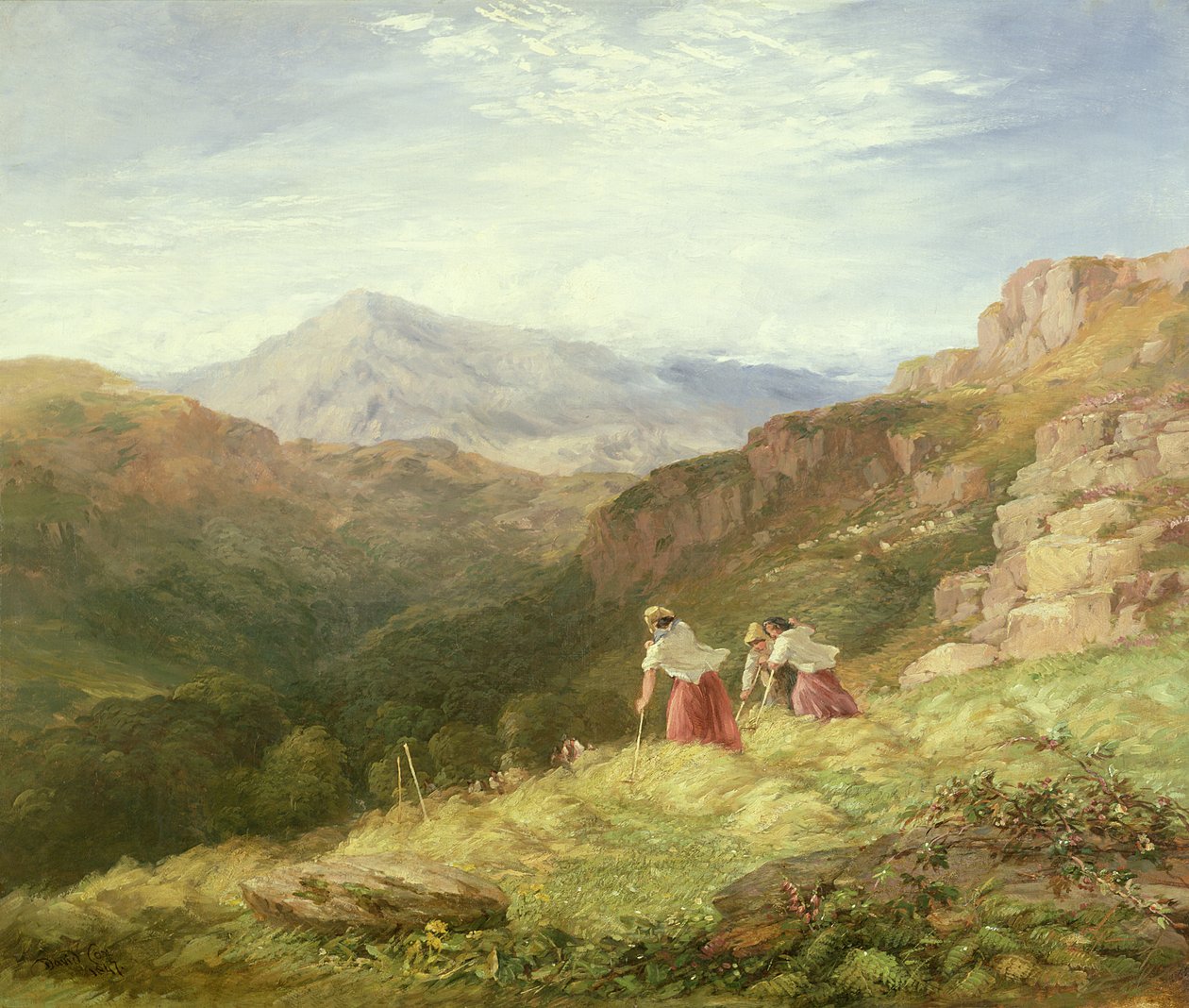 Høslæt, Snowdon, 1847 af David Cox