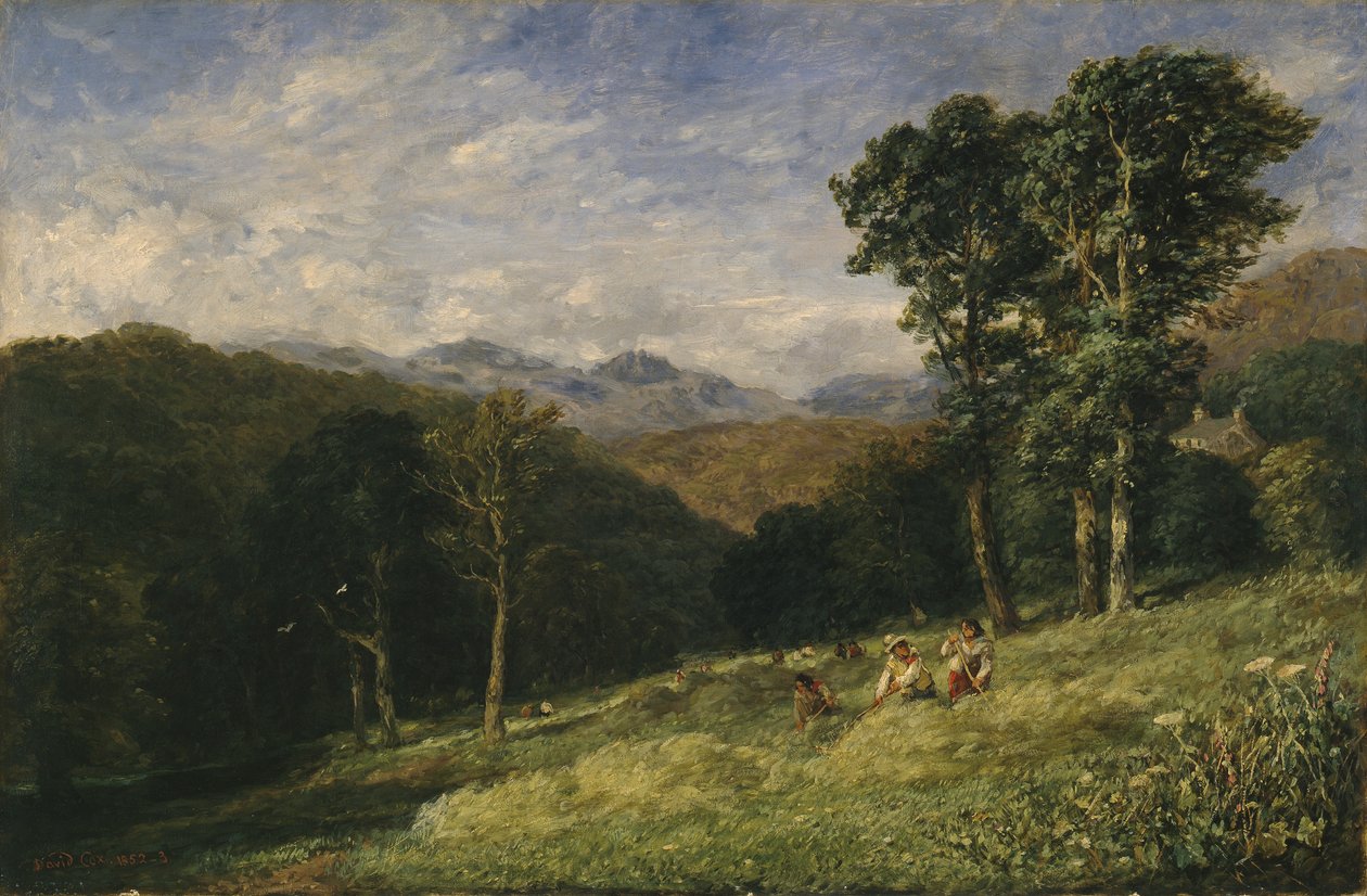 Heinänteko Conwayn lähellä af David Cox