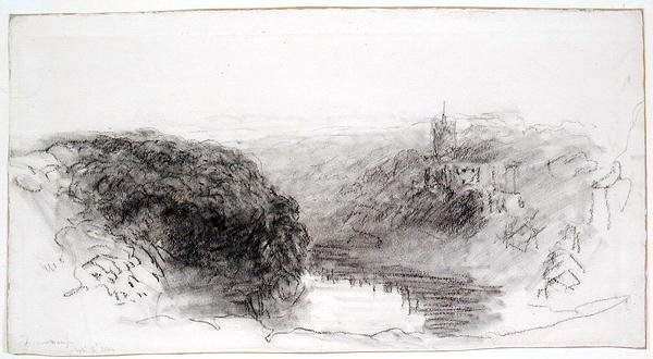Knaresborough (kul på papir) af David Cox