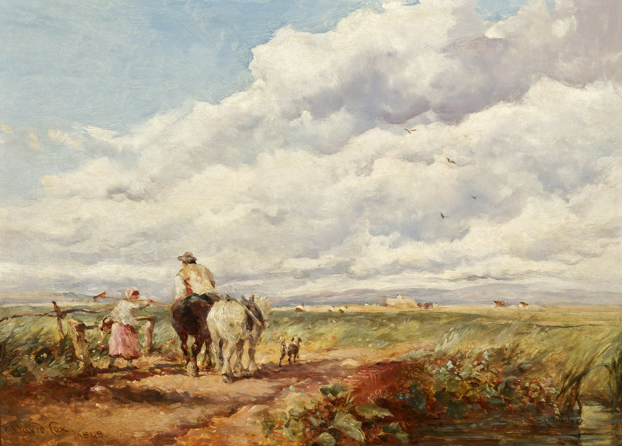 Landskab med Hømagere af David Cox