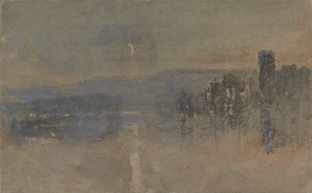 Landskab i måneskin af David Cox