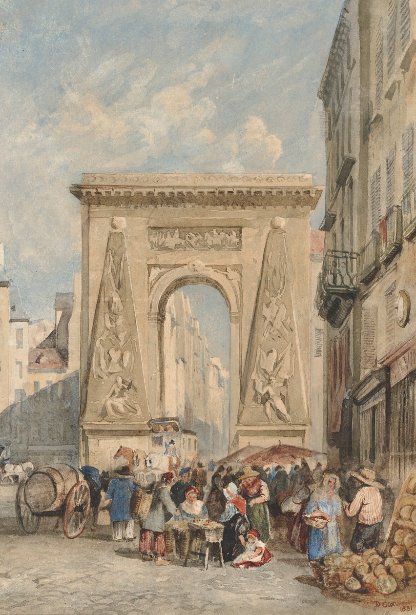 Porte Saint Denis, Paris af David Cox