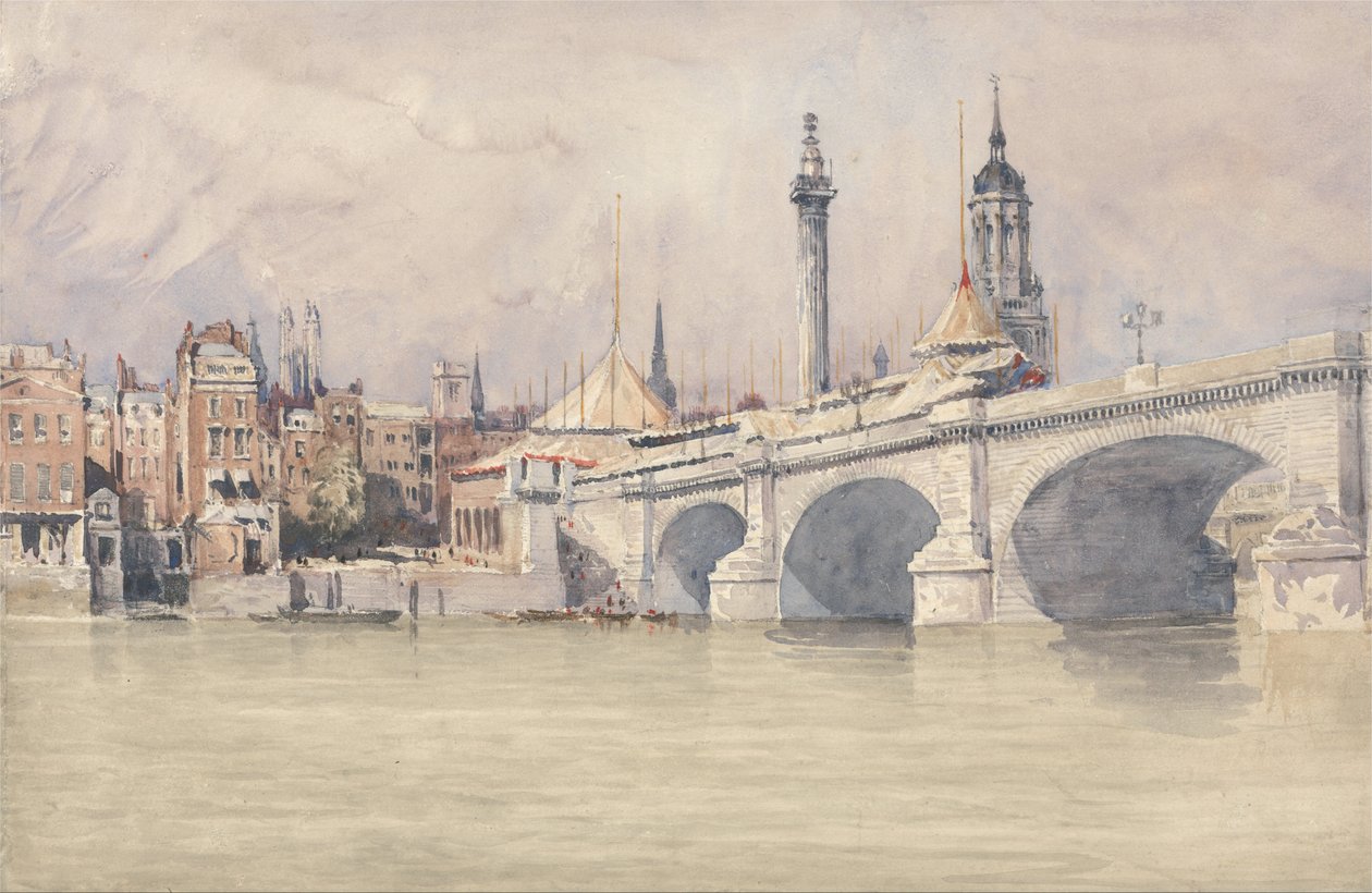 Åbningen af den nye London Bridge af David Cox