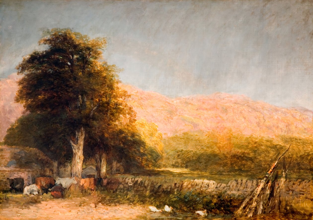 En gård ved Bettws-y-Coed, 1856. af David Cox the elder