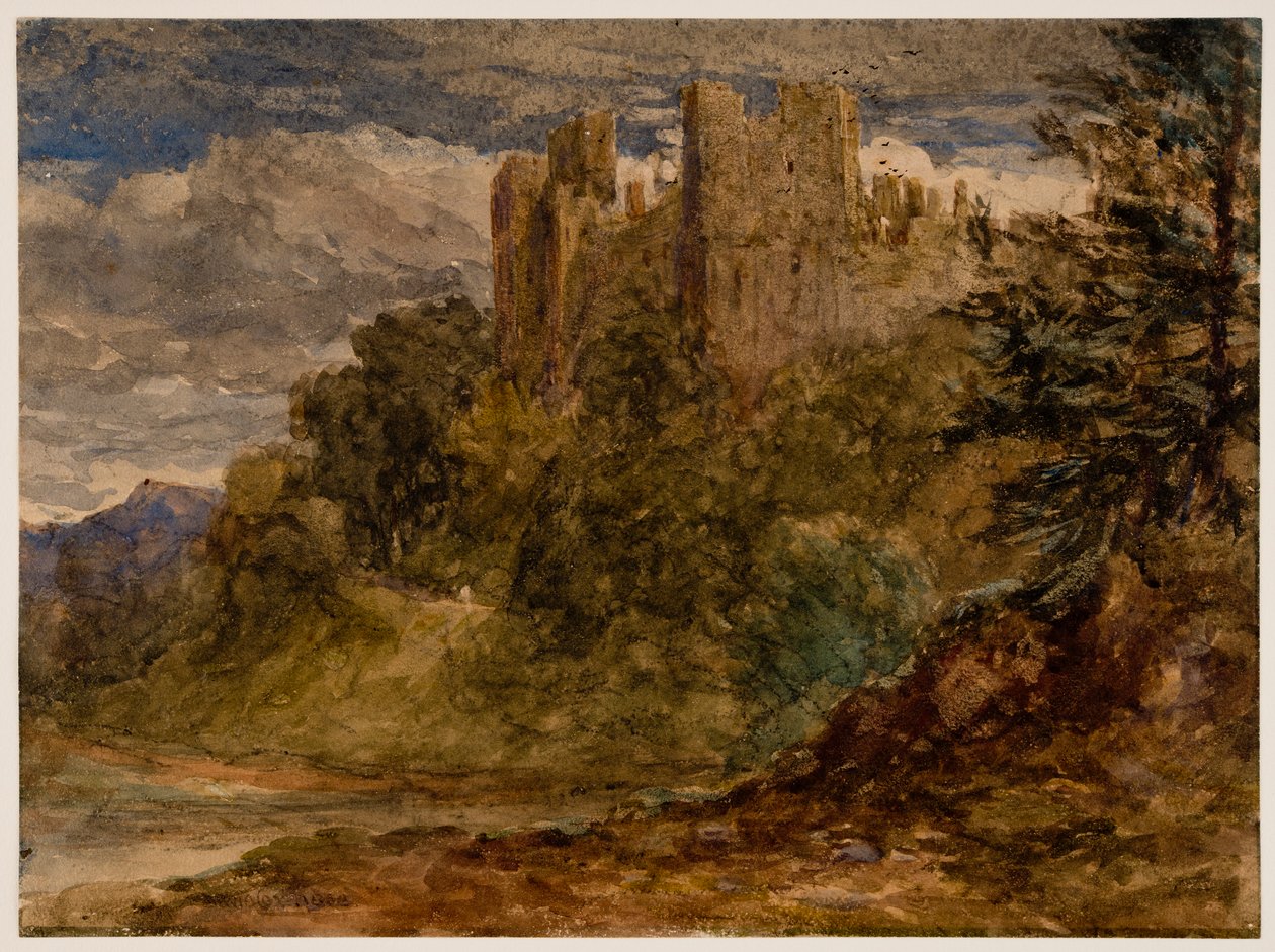 Ludlow Castle, 1800-tallet. af David Cox the elder