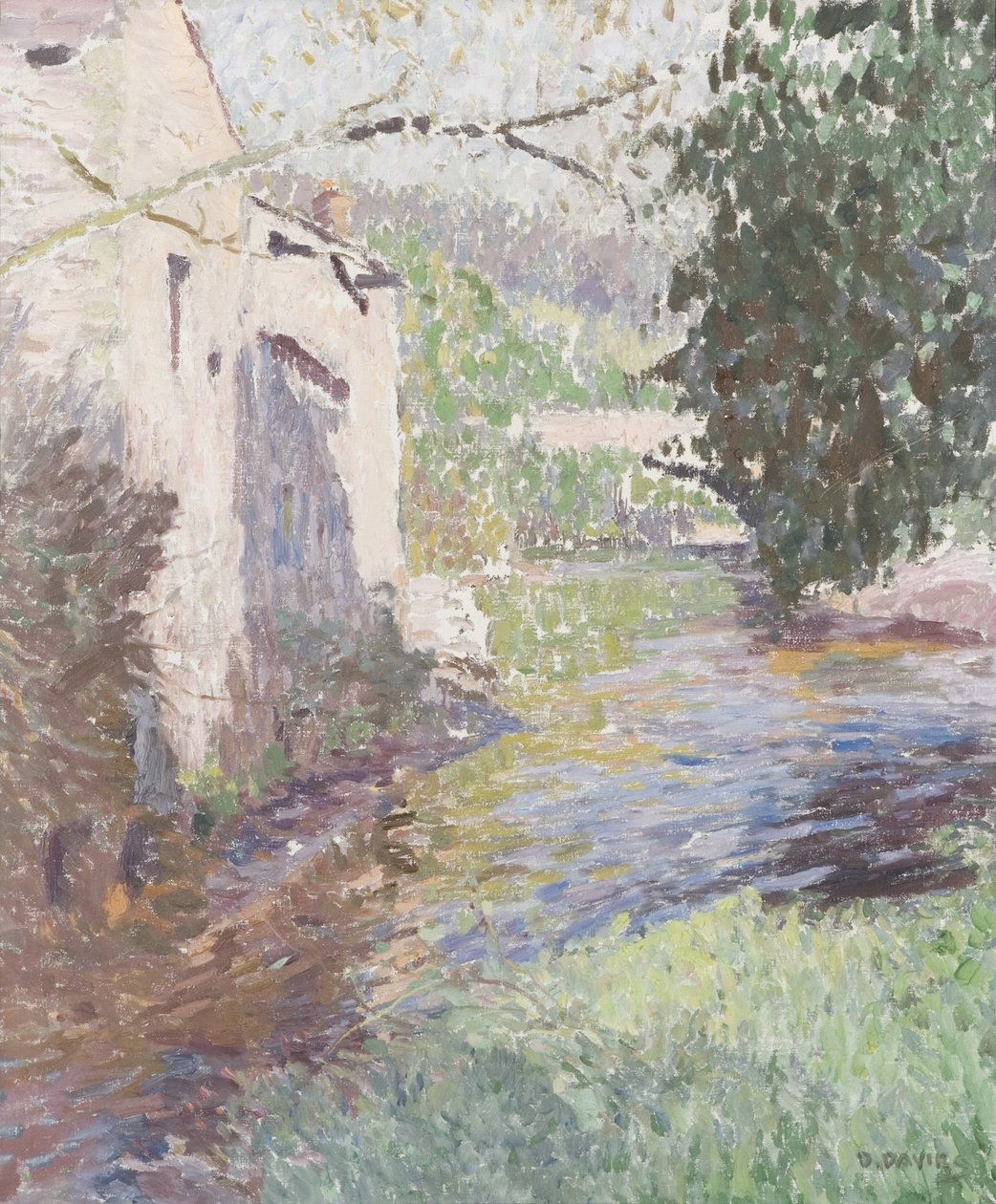 Old Brewery, Sennybridge (olie på lærred) af David Davies