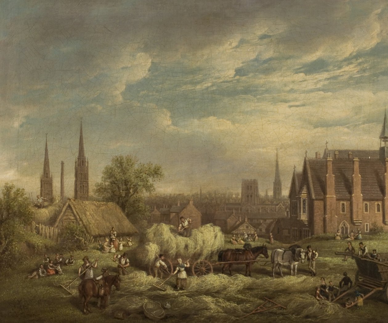Høslæt i Coventry, midten af det 19. århundrede af David Gee