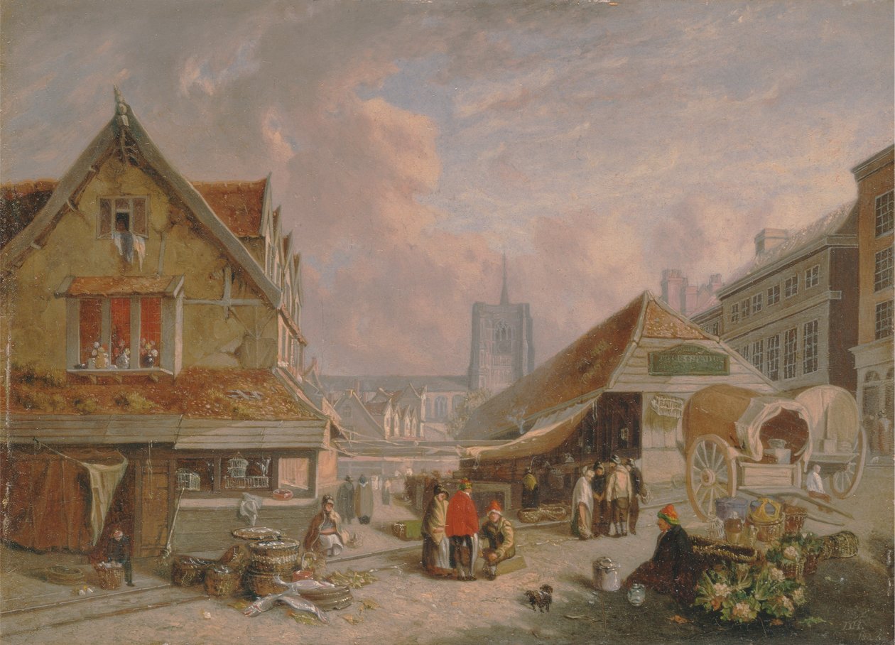Det gamle fiskemarked, Norwich af David Hodgson