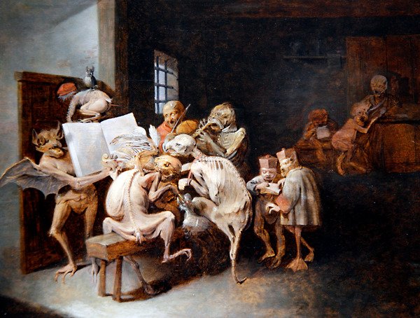 Musikundervisning (olie på panel) af David III Ryckaert