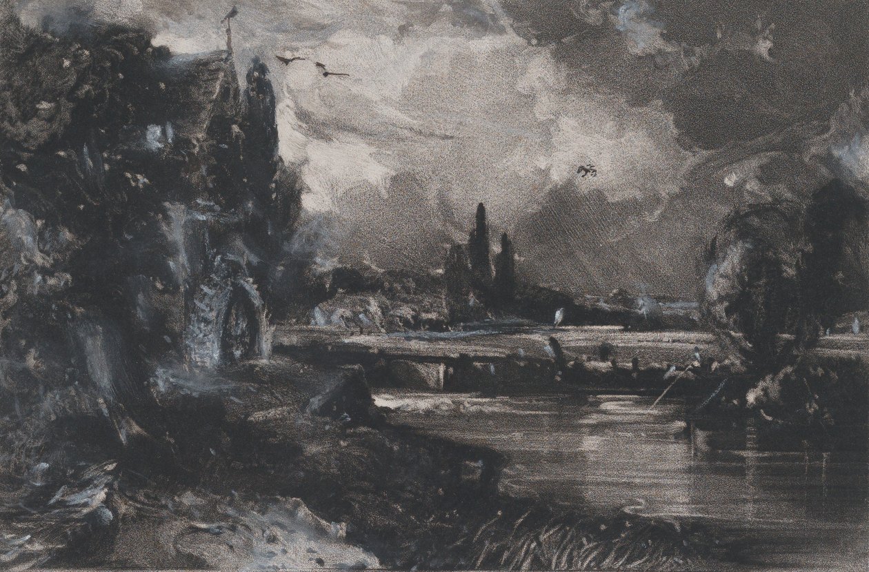 En Mølle, 1829. af David Lucas