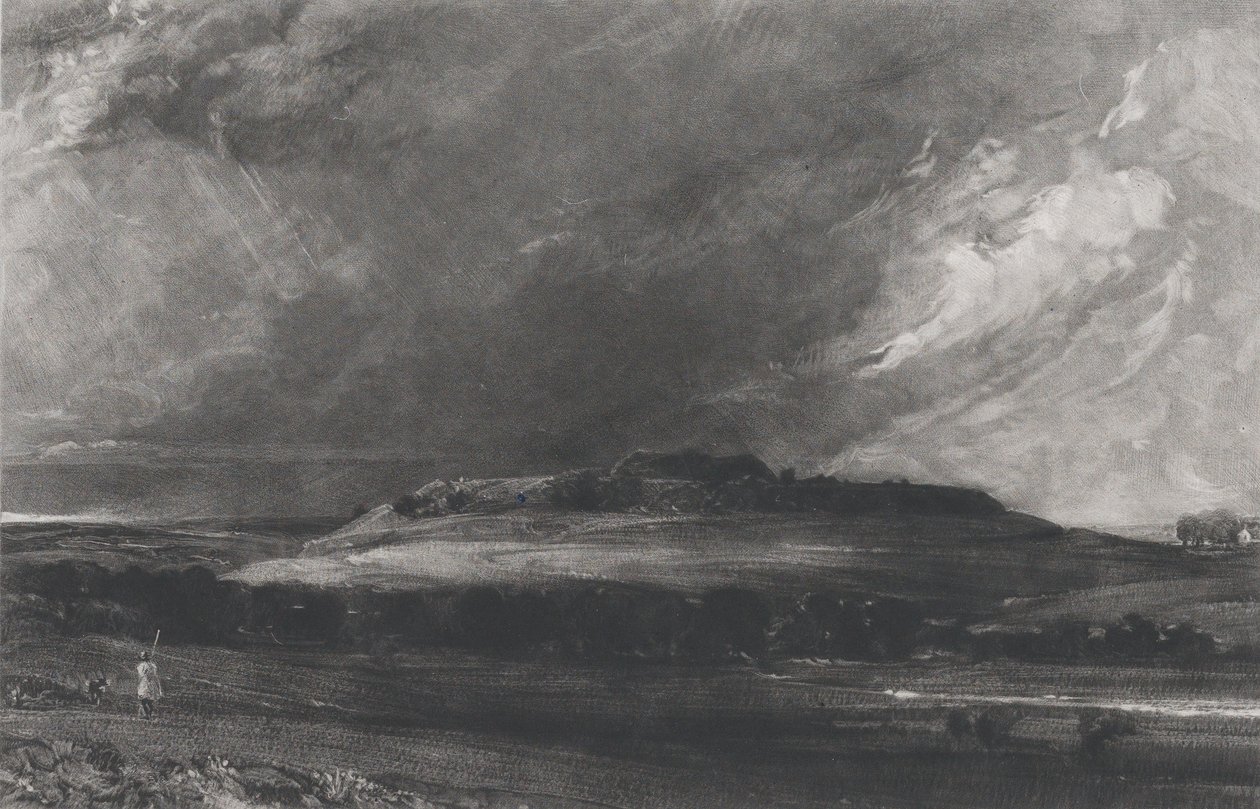 Gamle Sarum, 1830. af David Lucas