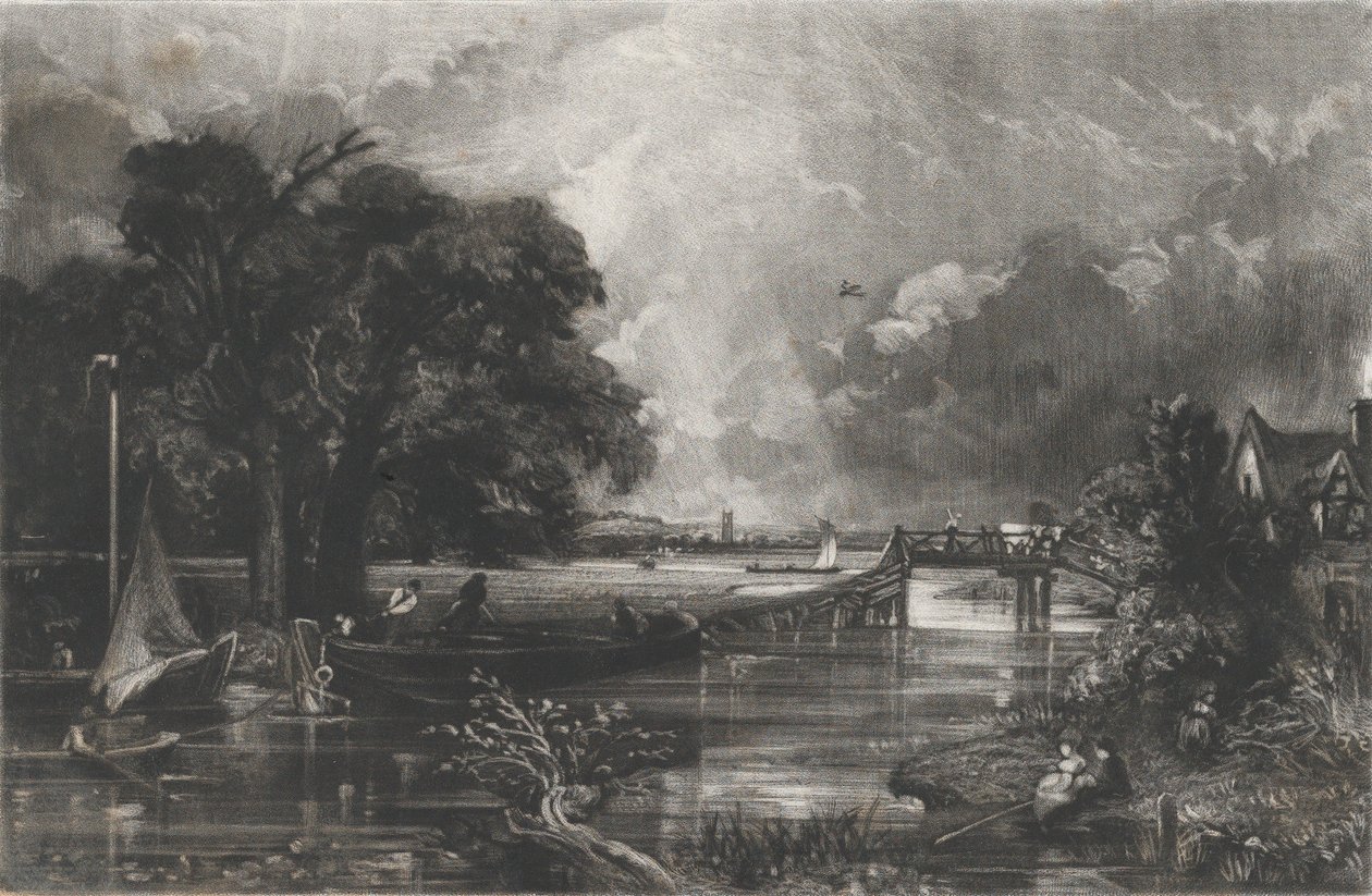 River Stour, 1831. af David Lucas