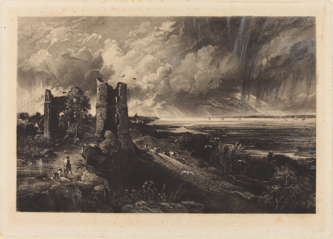 Hadleigh Castle af David Lucas after John Constable