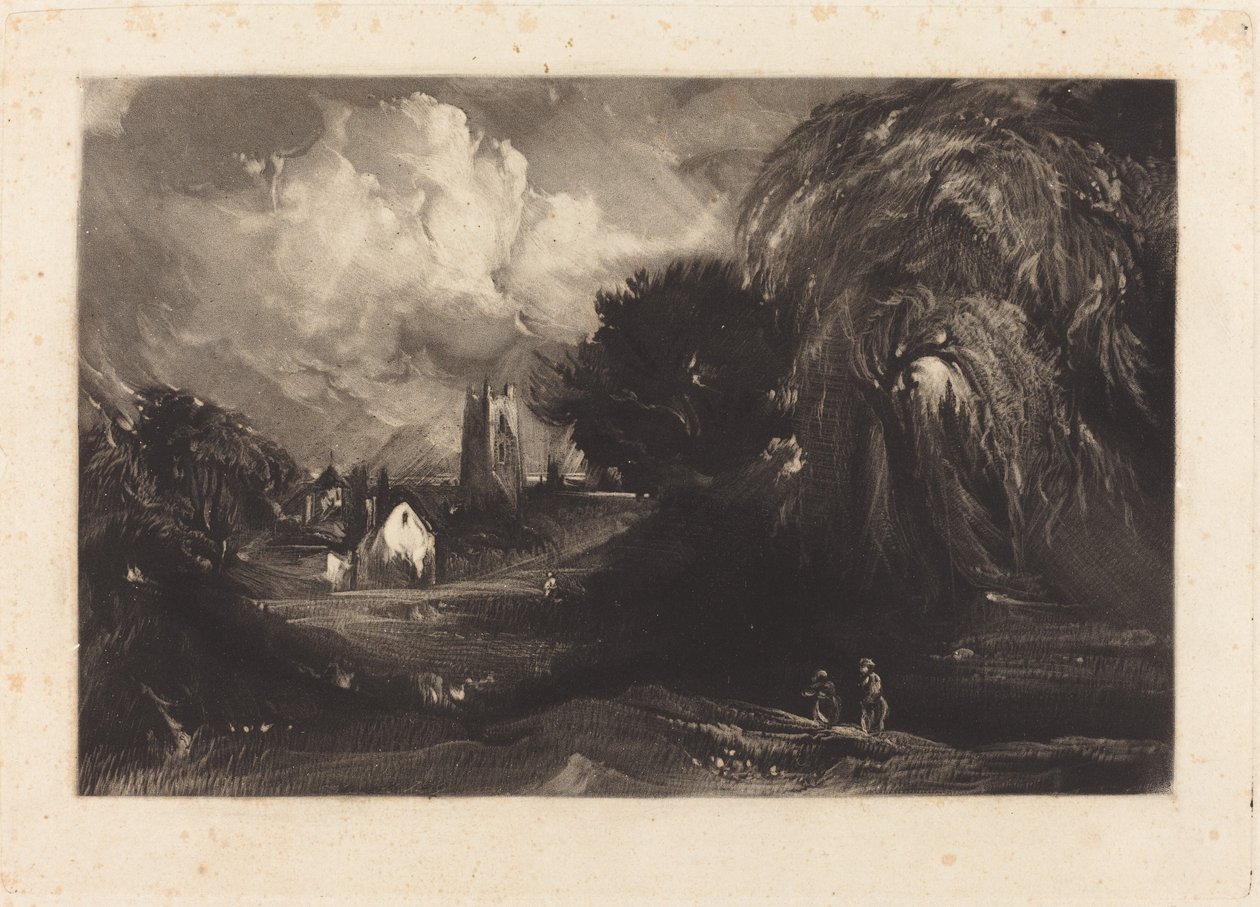 Stoke-by-Nayland af David Lucas after John Constable