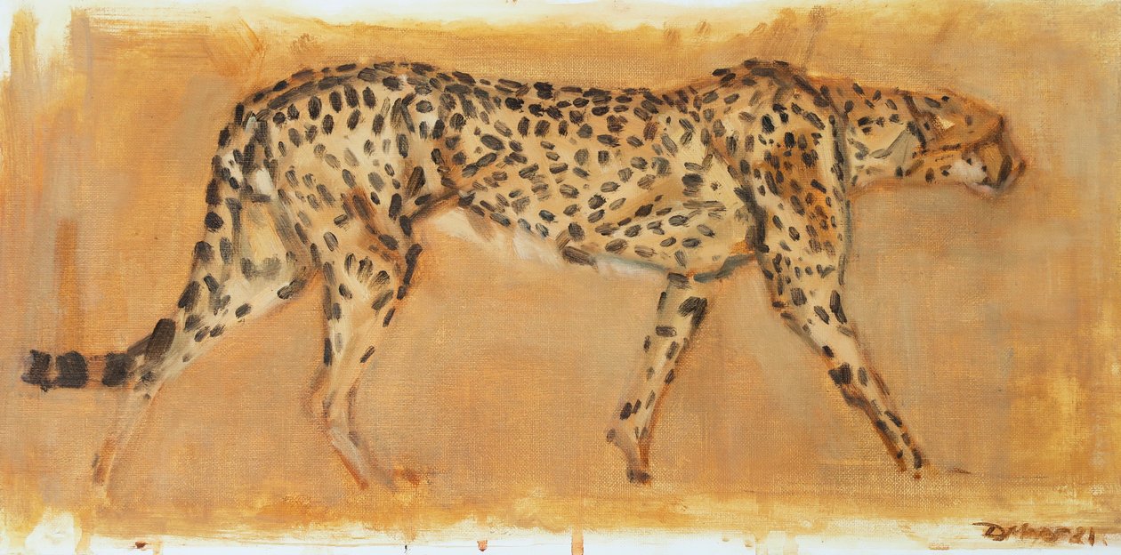 Gepard, 2022 (olie på lærred) af David Mayer