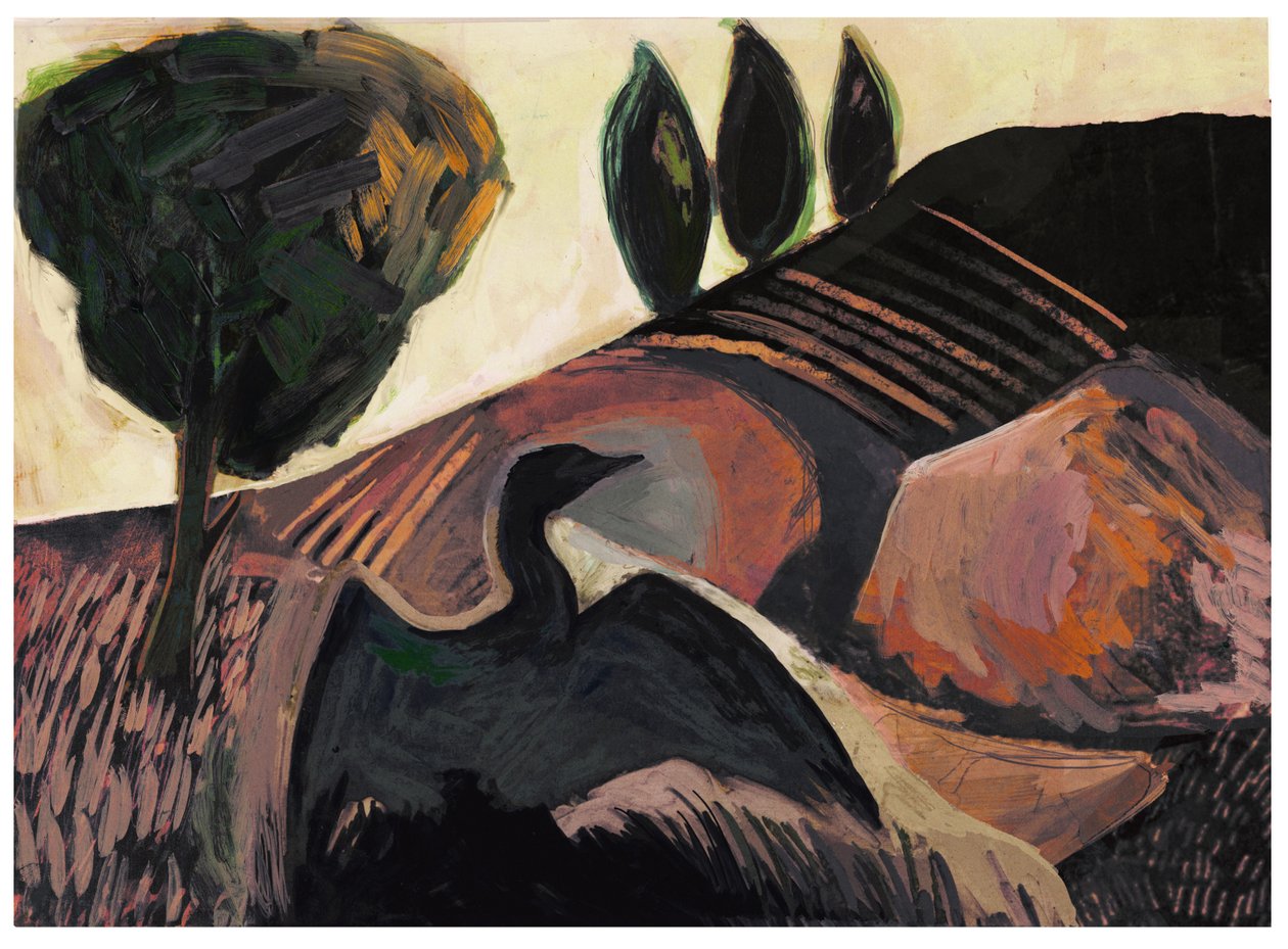 Outer Marshes, 2023 (blandede medier) af David McConochie